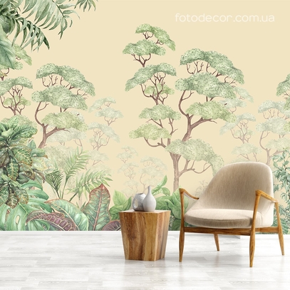 Фотообои для стен Тропический лес от студии интерьерного декора Fotodecor