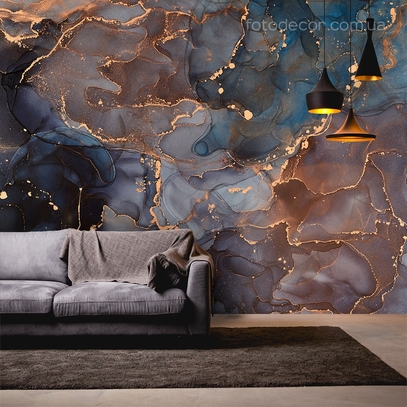 Фотообои для стен Тёмный фон с золотом от студии интерьерного декора Fotodecor