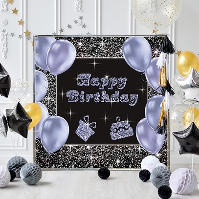 Фотозона С блёстками и шарами от магазина  Fotodecor