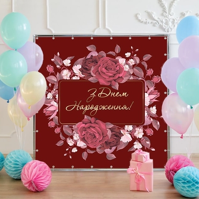 Фотозона С розами от магазина  Fotodecor